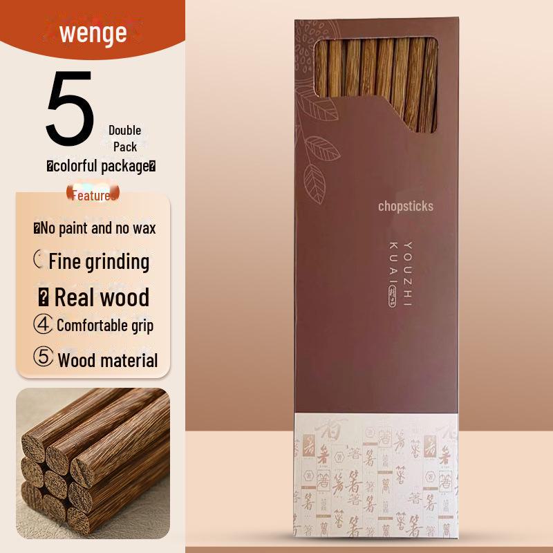 [Wow] Non-Slip, Anti-Mildew Red Sandalwood Chopsticks - Paint-Free, Wax-Free
