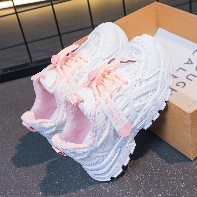 Весенние и осенние детские кроссовки для мальчиков и школьников 26 розовый