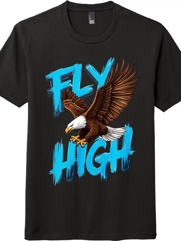 

Unisex“Fly High”Eagle T-Shirt|Energetic Style for Hiking,Gymand Casual Hangouts Tee 3XL