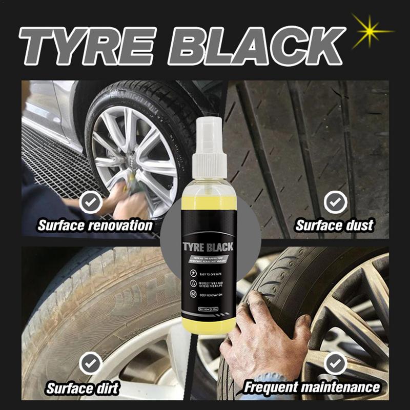 Sprayable Car Tire Shine Cleaner 100ml Automotive Wheel Cleaner Mild Tire Cleaner Wheel Cleaner Spray Long-Lasting Shine For Car