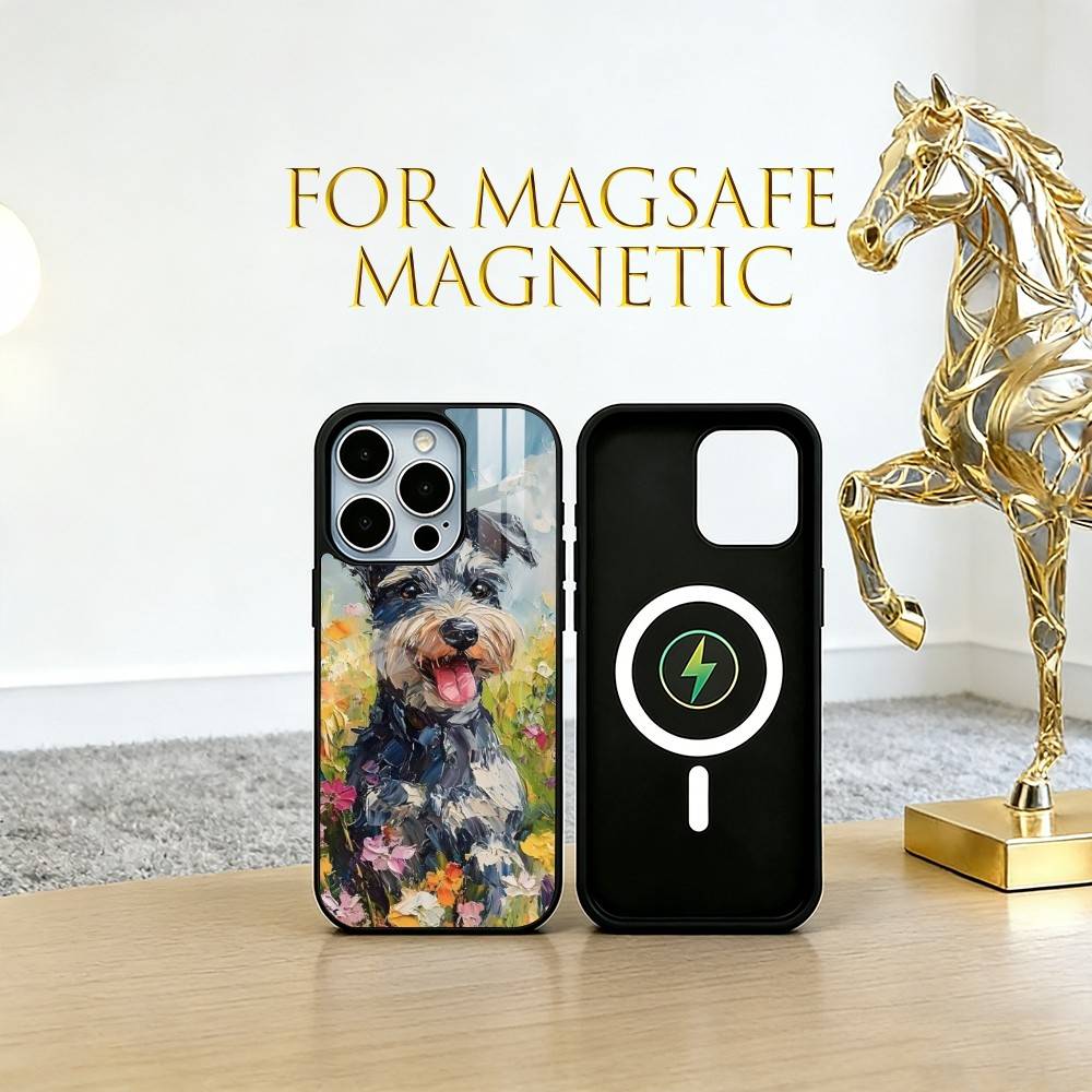 

Oil painting of a dog Phone Case For iPhone17,16,15,14,13,12,11 Plus,Pro Magnetic with Magsafe Wireless Charging iPhone14Plus