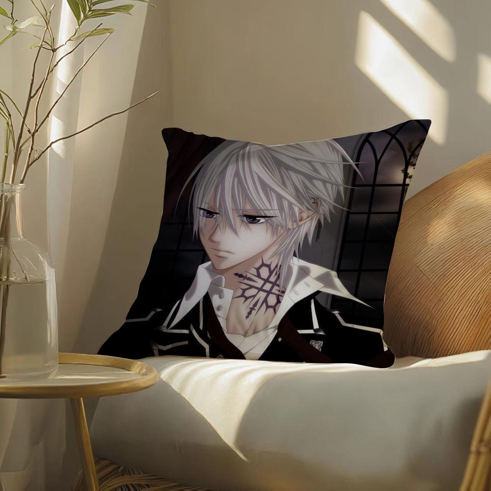 Classic Comic Cartoon V-Vampire Knight Pillow Case Pattern Printed Pillowcase For Living Room Sofa Cushion Cover & Bedroom Decor