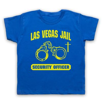 Las Vegas Gefängnis Sicherheitsbeamter Retro Cool Handschellen Kinder T-Shirt
