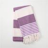 Turkey Striped Cotton Tassel Beach Towel for Adults