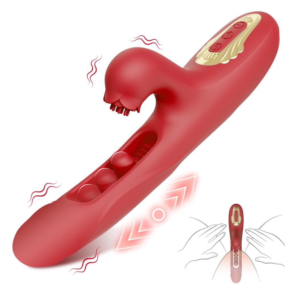 Tongue Vibrator Thrusting Dildo For Women Clit Clitoris Vibration Stimulator Sex Toys Female Masturbation Adult Products18+