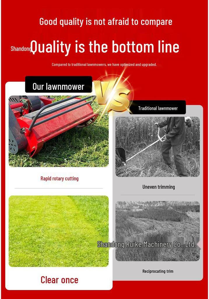 All-Terrain Wireless Remote Control Lawn Mower for Steep Slopes - Tracked Grass Shredder and Weeder