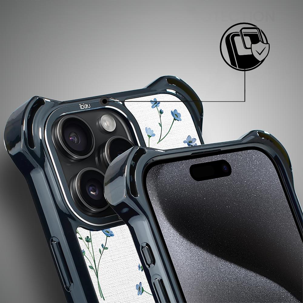 Etui Iphone 15 Pro Ibizu Dropguard Ultra Z Magsafe, Pastel Bloom, Niebieski Sen