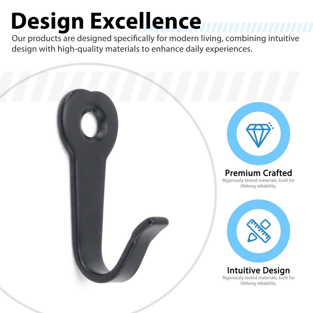 Industrial Style Metal Hooks Durable Iron Coat Black Hanger Rack for Closet Entryway Home Organization