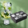 Silicone Ice Maker, Odorless, with Lid and Ice Tongs, Holds 6 Large Square Ice Pieces, 5x5x5cm Ice Cubes