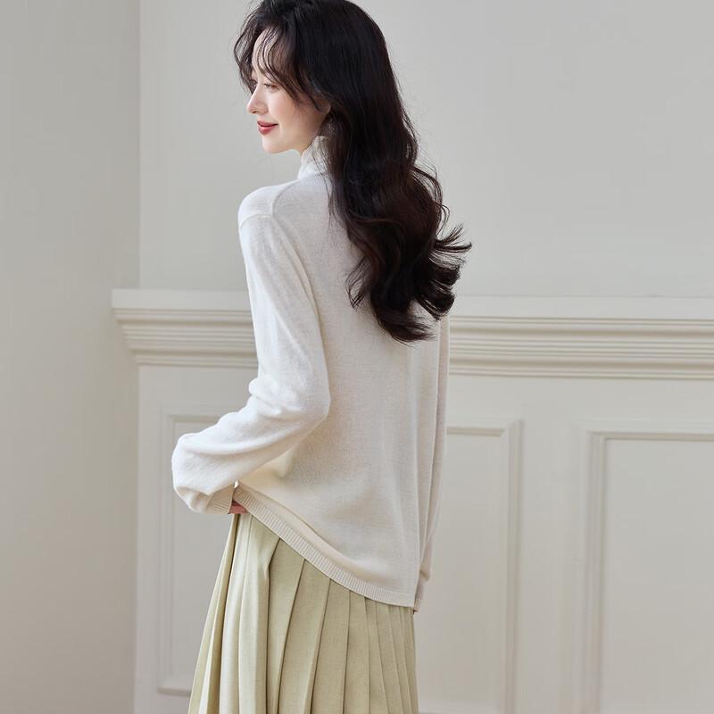 Srcr Women's 100% Wool High-Neck Base Layer Sweater