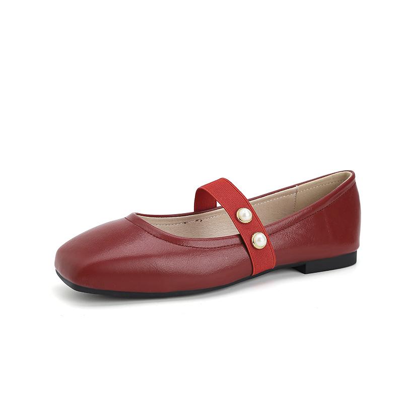 Vintage Square Toe Fashion Single Shoes 2025 Spring Autumn Women's Soft Sole Comfort Mary Jane Shoes Non Slip Party Dress Shoes