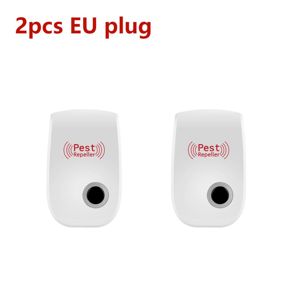 2Pcs Pest Reject Ultrasound Mouse Cockroach Repeller Device Insect Rats Spiders Mosquito Killer Pest Control Household Pest