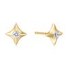 Shooting Star 925 Silver Stud Earrings E064-02G.