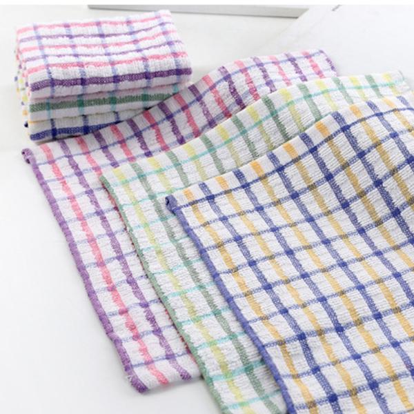 Buy Cotton Yarn Lintfree Plaid Kitchen Rag Nonstick Oil Absorbing Tea