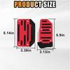 2PCS Non-Slip Car Pedal Covers, Automatic Transmission Gas Pedal Brake Pedal Cover, Aluminum Alloy Pedal Pads for Safe Driving, Car Replacement