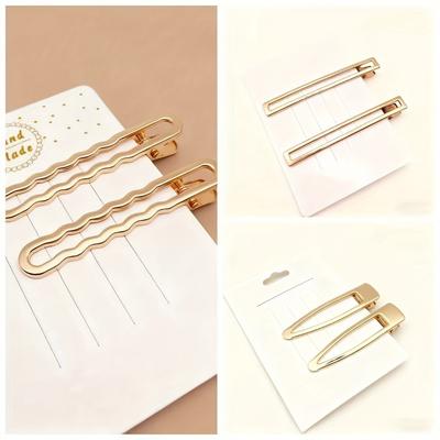 2pcs Set of Elegant Metal Hairpins for Women, Featuring Geometric Design, Perfect for Wedding Parties, Versatile And High-End