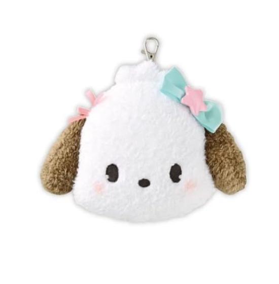 Sanrio Plush Pass Case Pochacco with Runrun Ribbon -