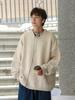 Trendy Loose Knit Sweaters: Round Neck, Winter Style for Students or Couples, Korean Fashion.