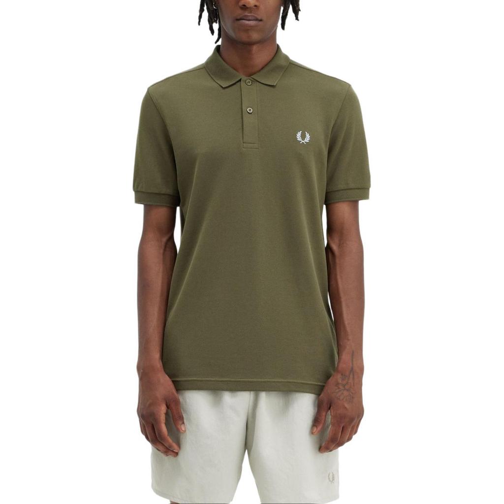 FRED PERRY Logo embroidered Cotton Polo Shirt M6000-GRP