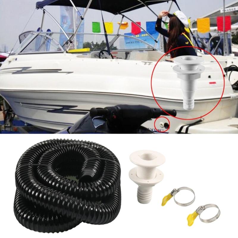 Bilge Pump Installation Kit Bilge Pump Hose 1-1/8-Inch Dia Plumbing Kit 6 FT Quality Kink-free Flexible PVC Hose Clamps