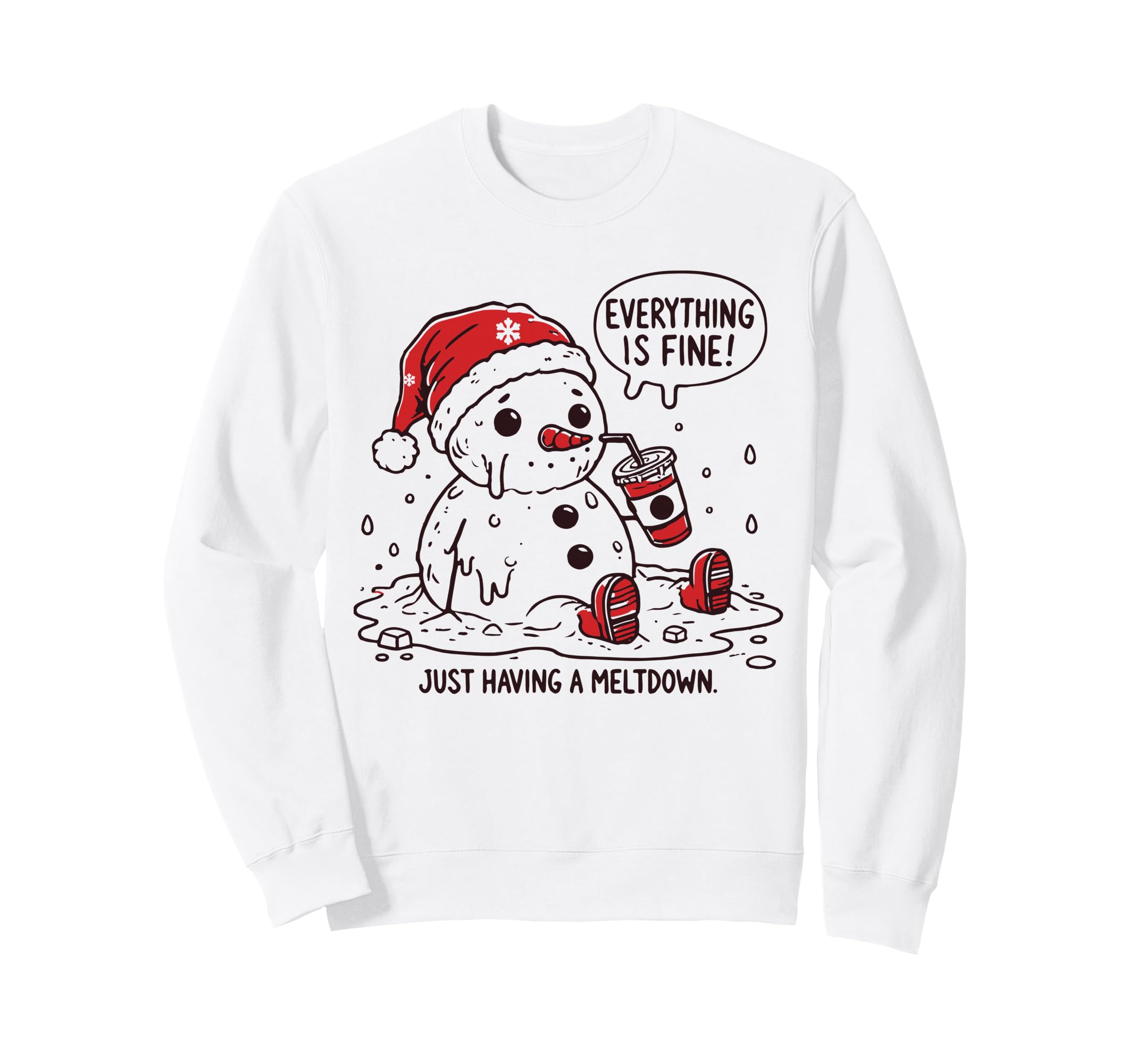 

Funny Snowman Meltdown Sweatshirt чёрный