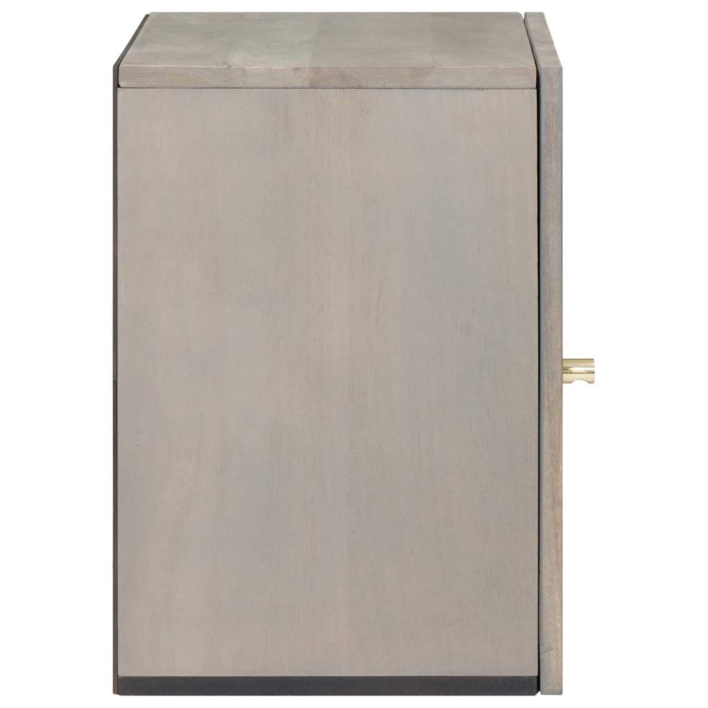 Wall Mounted Wall Cabinet Grey 38 x 33 x 48 cm Solid Mango Wood