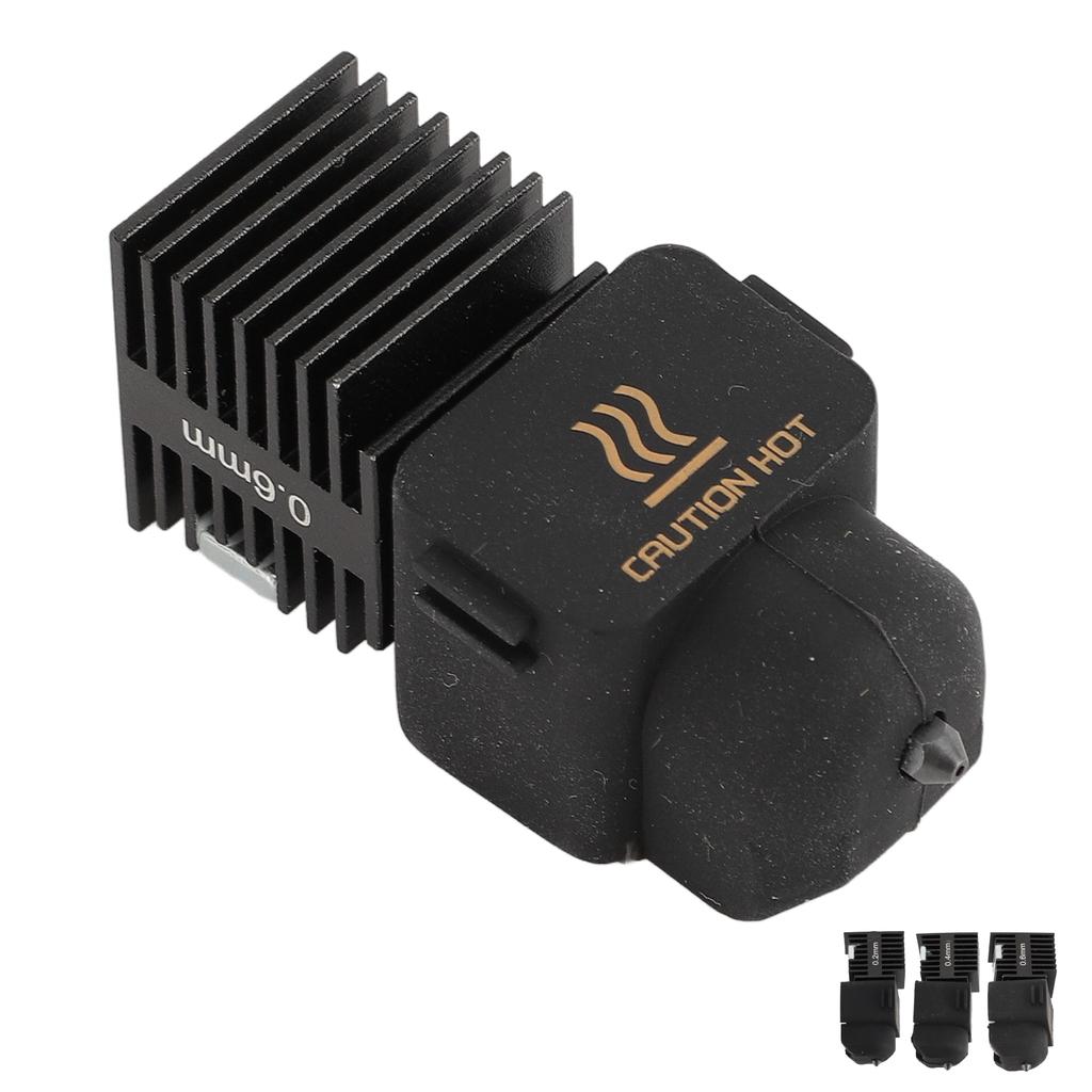 3D Printer Hot End Kit with Silicone Cover Chrome Plated Brass Heating Block 3D Printer Extruder Hot