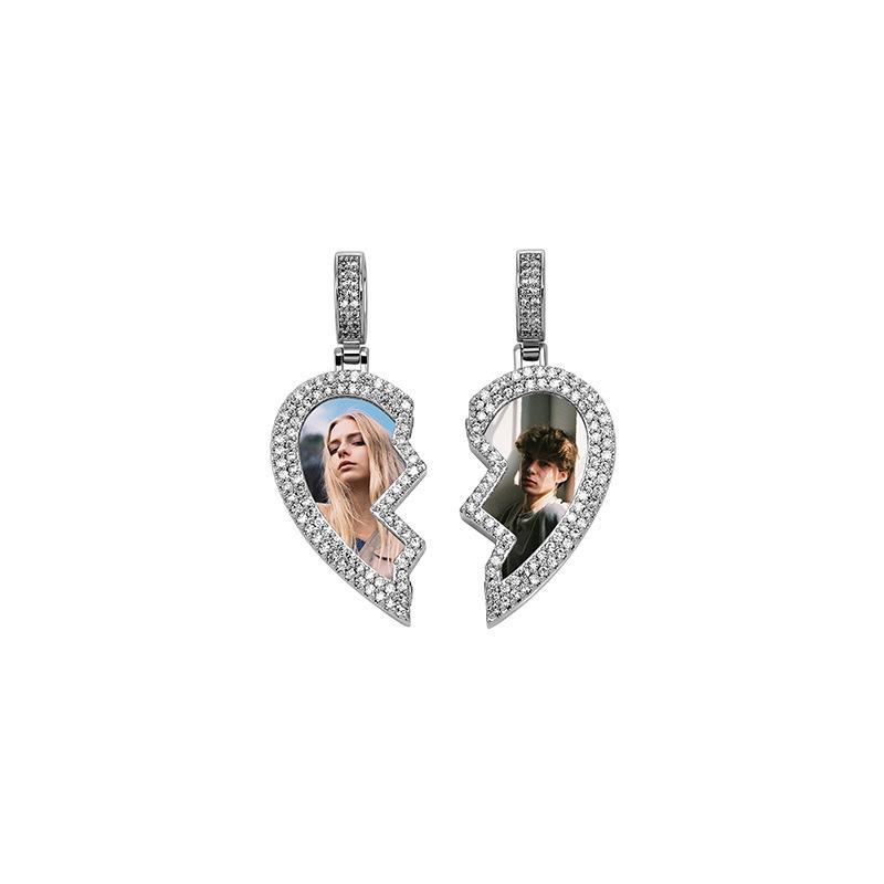 Jinao Heartbreak Memory Pendant: European & American DIY Photo Frame Necklace