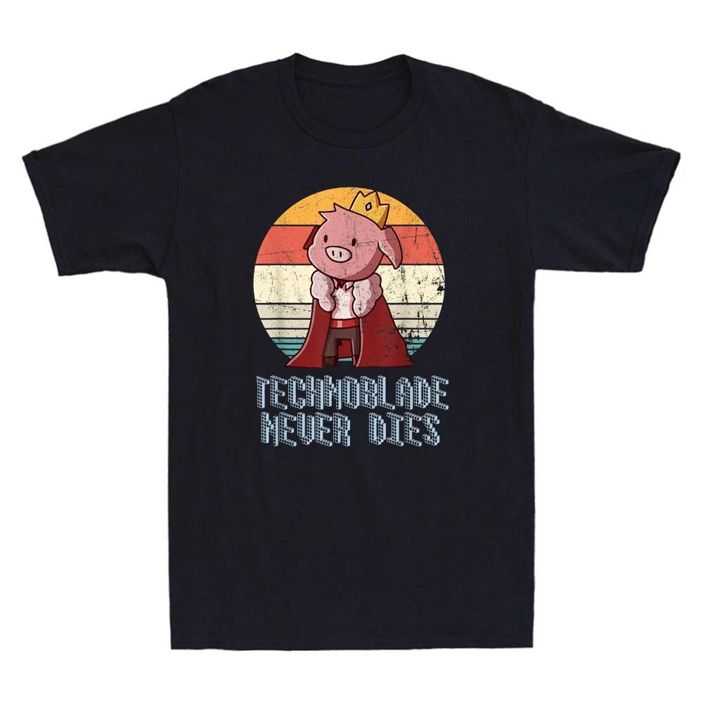 Technoblade Pig Never Dies T-Shirt Alexander Technoblade 1999-2022 Funny Shirt L