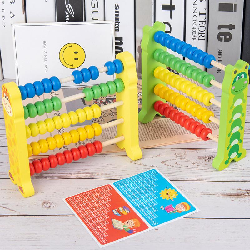 Wooden 5level Counting Frame For Early Math Skills With Handeye Coordination For Kindergarten And First Grade Students