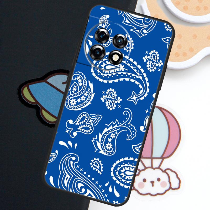 Black Bandana Paisley Case For OnePlus Nord CE 5 3 4 Lite N20 N30 OnePlus 15R 10T 12R 13R 15 13 12 11 10 Pro Cover