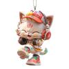 Cat Car Decoration, Cat Car Pendant, Car Mirror Hang Cat Headphone Decoration, Acrylic Flat