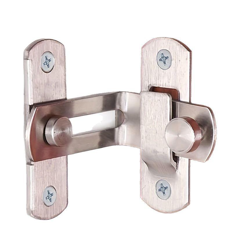 Stainless Steel 90° Right Angle Door Latch: Anti-Theft Sliding Bolt Lock