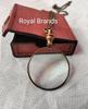 Brass Magnifying Glass Chain With Leather Box Vintage Collectible