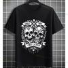 Lustiger Schwarzer Smile Now Cry Later Totenköpfe Grafikdruck Für Freizeitkleidung Kurzarm Reiner Baumwolle Streetwear Mode Outdoor T-Shirt