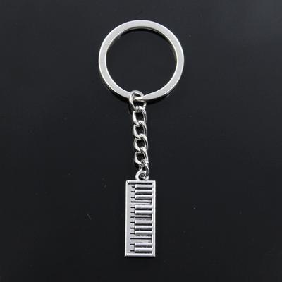 Νέο μπρελόκ 30x10mm ηλεκτρονικό όργανο μενταγιόν πιάνου DIY άνδρες αυτοκίνητο μπρελόκ δαχτυλίδι μπρελόκ σουβενίρ κοσμήματα δώρο