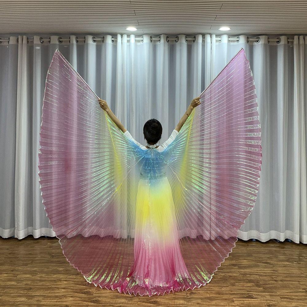 with Telescopic Sticks Belly Dance Wings Scalable Rods Dance Props Belly Dance Accessories Props