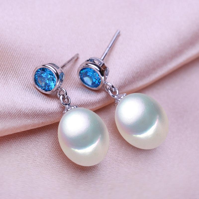 

Серьги SENIKO 8-9 мм с натуральным пресноводным жемчугом, геометрический дизайн, модные серьги с кубическим цирконием для женщин, серьги, подарок для девочек белый