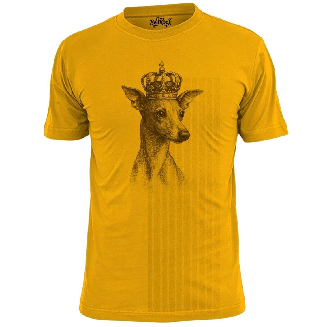 Mens Italian Greyhound Wearing Crown T shirt Dog Pooch Sighthound 3XL