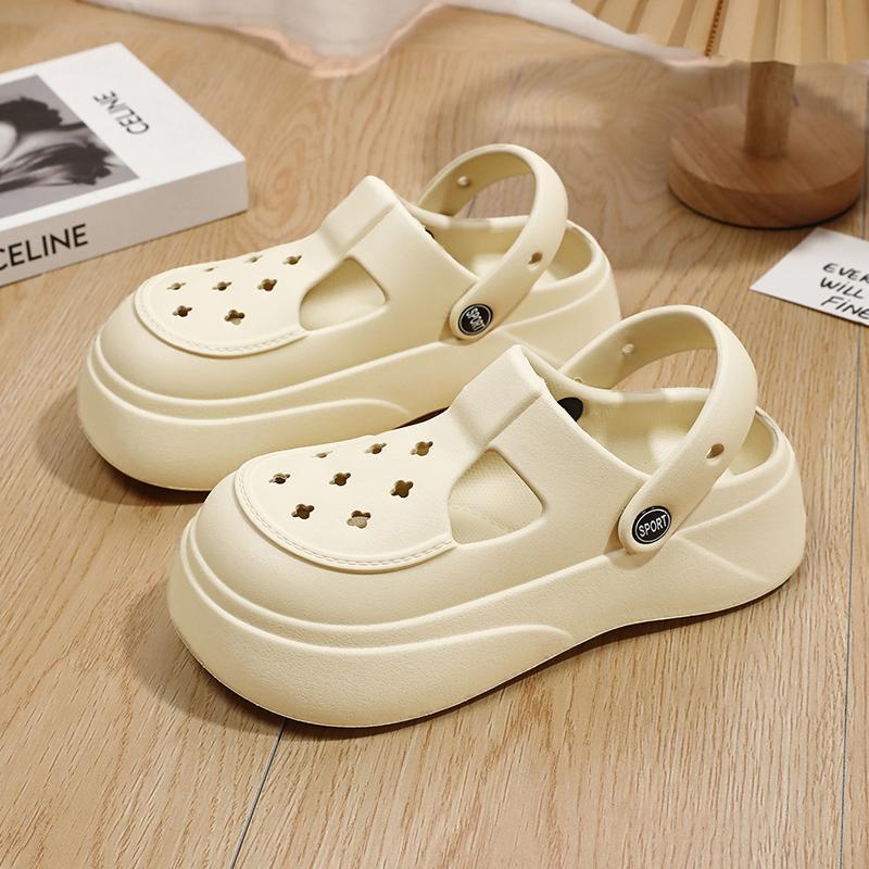 Dámské Nové Pantofle Děrované Boty Letní Venkovní Ležérní Obuv Lehké Odolné proti Opotřebení Trendy Bílé Plážové Boty Dívky