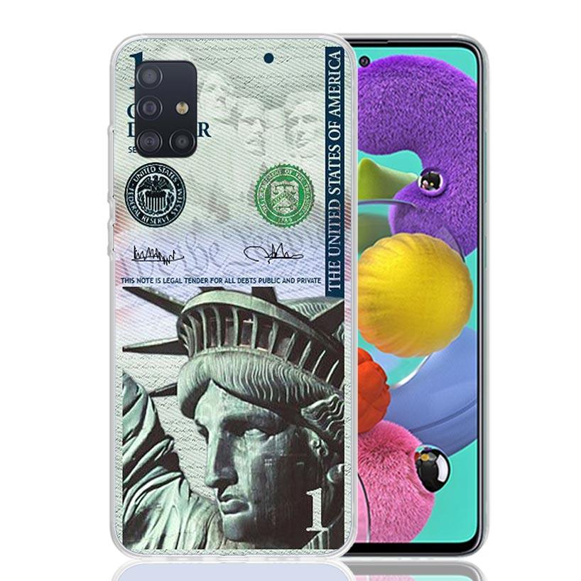 Banknote Dollar Cash Money Phone Case For Samsung Galaxy A52 A32 A22 A12 A02S A50S A30S A51 A31 AA71 Note 20 Ultra 10 S10 Plus G