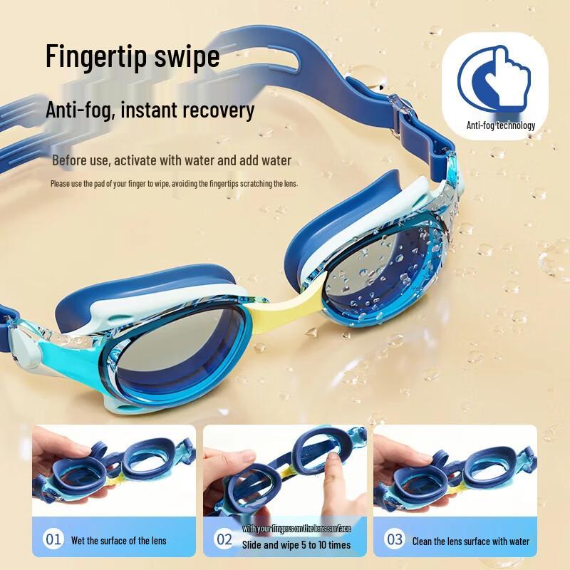 JD Sourced Kids' HD Anti-Fog Swimming Goggles