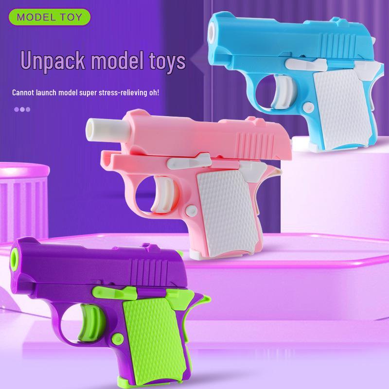 3D Printed TikTok-Style Radish Gun Toy: 1911 Cub Pistol for Decompression