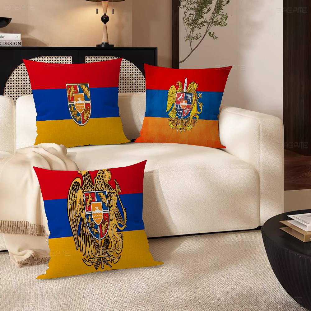 Armenia Armenians Flag Cushion Cover Car Throw Pillow Case For Sofa Car Christmas Gift xcm xcm