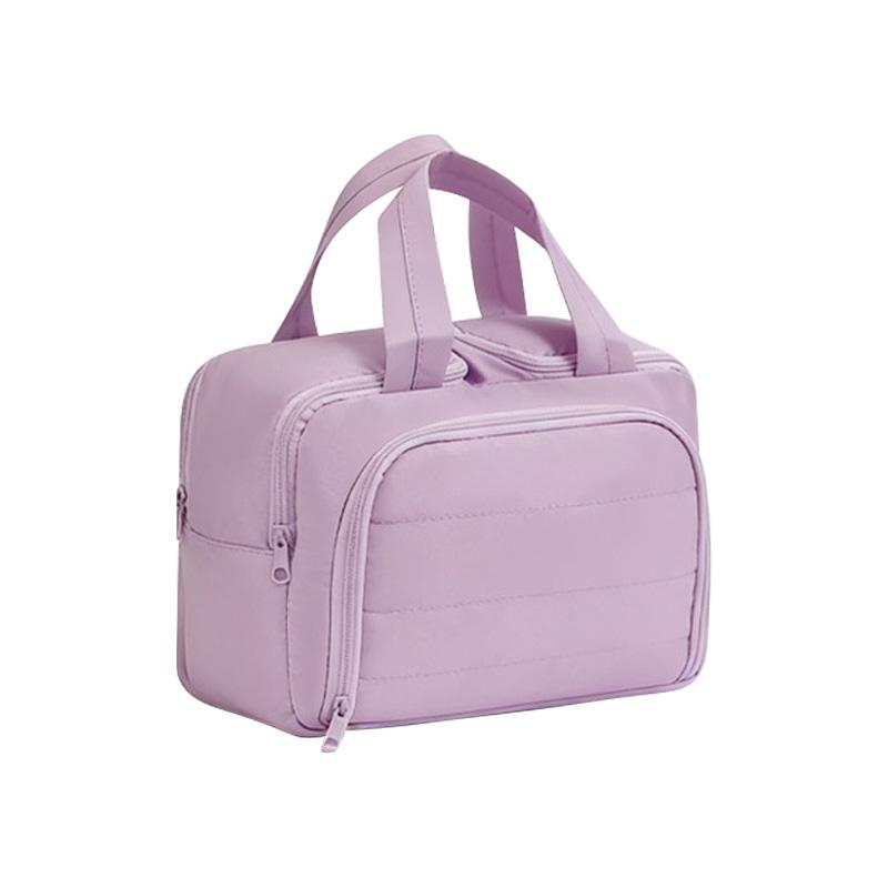 

Portable Cosmetics Storage Bag Multiple pockets Large capacity Makeup Organizer Bag Multifunctional Travel Toiletries Bags фіолетовий