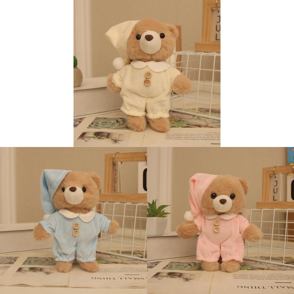 Plush Bear Keychain With Sleepwear Design For Kids And Adults