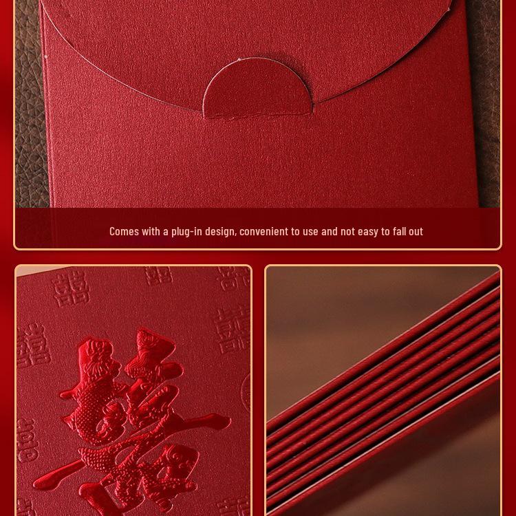 Kreativ bröllops Lai See Mini röd kuvertväska för dörrblockeringsspel