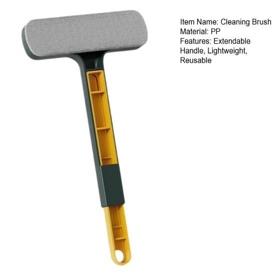 2 in 1 Window Screen Cleaning Brush with Extendable Handle Removable Lightweight Reusable Screen Cleaner Handheld Window Cleaning Scrubber