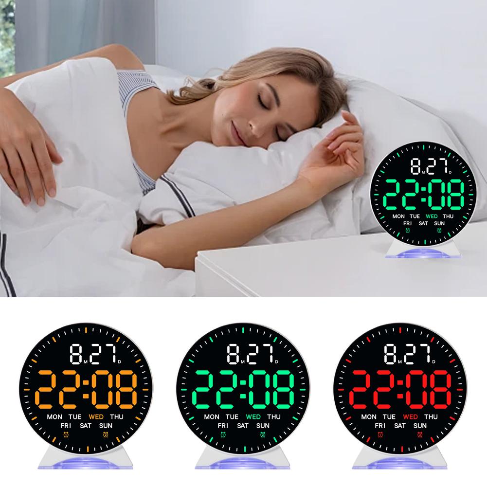 Multifunctional Electronic Clock LED Alarm Clock Soft High-definition Display Light Function Electronic Simple Night Clock K5M9