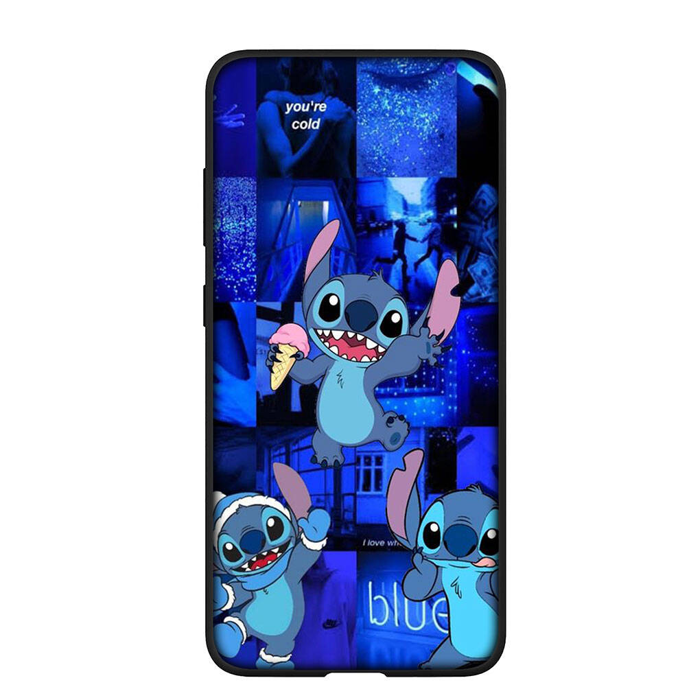 Phone Case for Samsung Galaxy S25 S23 S22 S21 S24 Ultra FE A05 A06 A15 A16 A36 A37 A35 A54 A55 A56 A57 A25 A26 A53 A17 Blue Lilo Stitch Lovely Cover